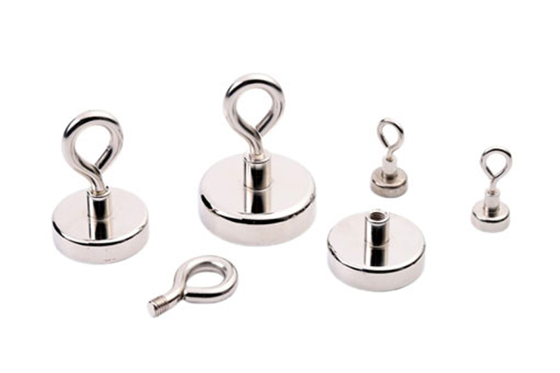 Neodymium Pot Magnets with Fishing Hook